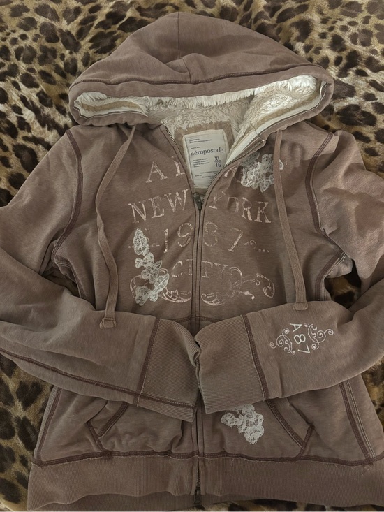 Aeropostale Jackets & Blazers - aeropostale Brown Zip Hoodie
